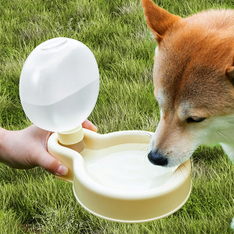 Pet Outdoor Water Cup Portable Foldable Tumbler Kettle 350ml Yellow - Image 3