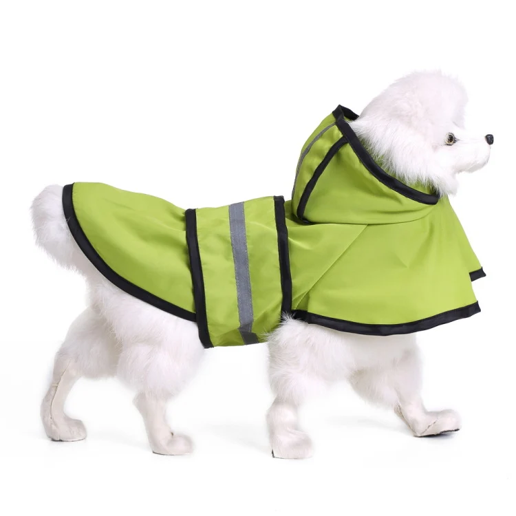 Pet Reflective Raincoat Large Dog Poncho, Size: XS(Fluorescent Green) - Image 2