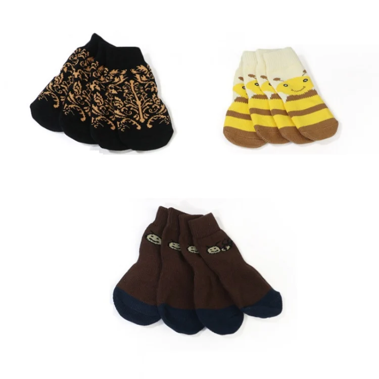 Pet Socks Cotton Anti-Scratch Breathable Foot Cover, Size: 2XL(Brown) - Image 4