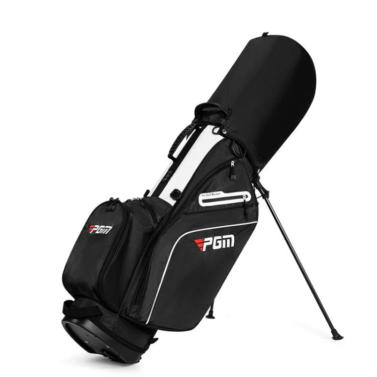 PGM QB147 Lightweight Protable Double Shoulder Golf Clubs Bag Unisex Holder Pack With 14 Slots For Poles(Black White)