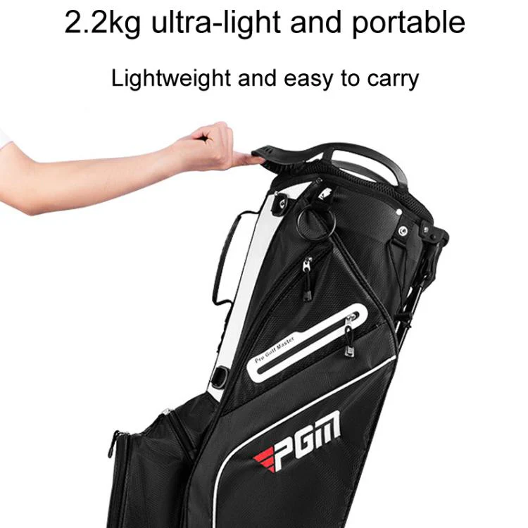 PGM QB147 Lightweight Protable Double Shoulder Golf Clubs Bag Unisex Holder Pack With 14 Slots For Poles(Black White) - Image 4