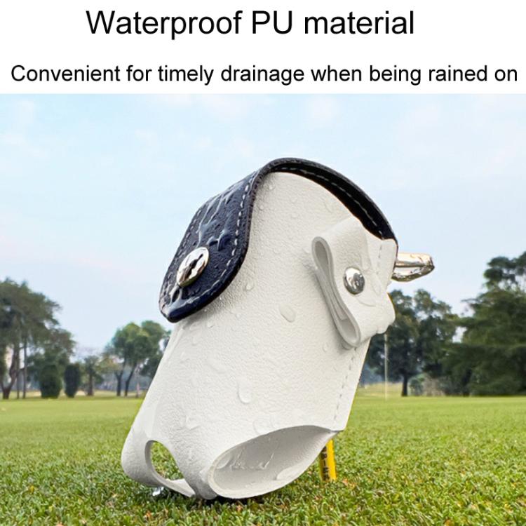 PGM QJ008 Unisex Portable Magnetic Closure Golf Ball Storage Belt Pouch(White Pink) - Image 7
