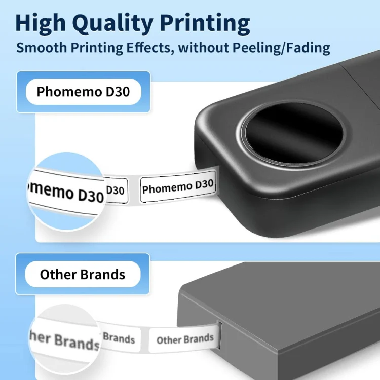 Phomemo D30 Thermal Label Printer Portable Bluetooth Mini Label Maker Machine With 1 Roll Paper Black - Image 3