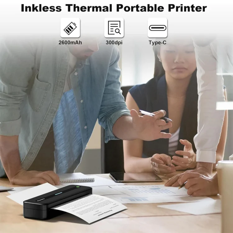 Phomemo M832 300dpi Wireless Thermal Portable Printer, Size: A4 Version(Gray) - Image 2