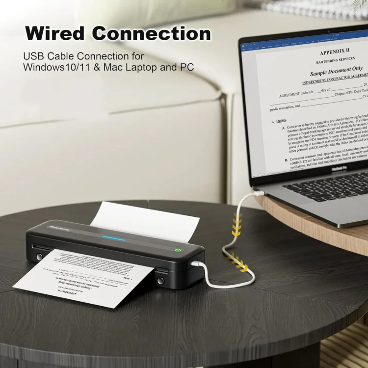 Phomemo M832 300dpi Wireless Thermal Portable Printer, Size: Letter Version(Black) - Image 7