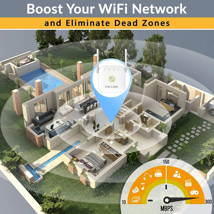 PIX-LINK WR22 300Mbps Wifi Wireless Signal Amplification Enhancement Extender, Plug Type:EU Plug(White) - Image 11