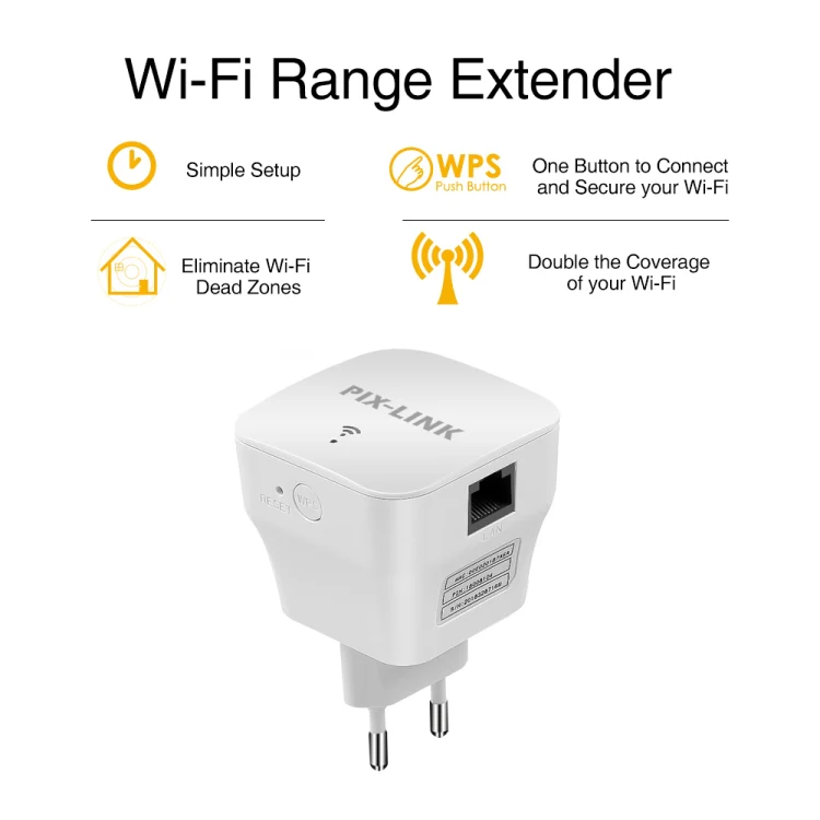 PIXLINK WR12 300Mbps WIFI Signal Amplification Enhanced Repeater, Plug Type:AU Plug - Image 4