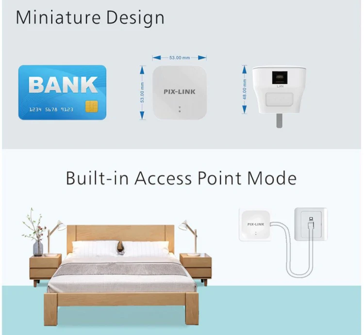 PIXLINK WR12 300Mbps WIFI Signal Amplification Enhanced Repeater, Plug Type:EU Plug - Image 9