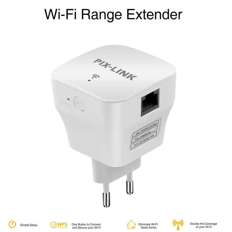 PIXLINK WR12 300Mbps WIFI Signal Amplification Enhanced Repeater, Plug Type:US Plug - Image 2