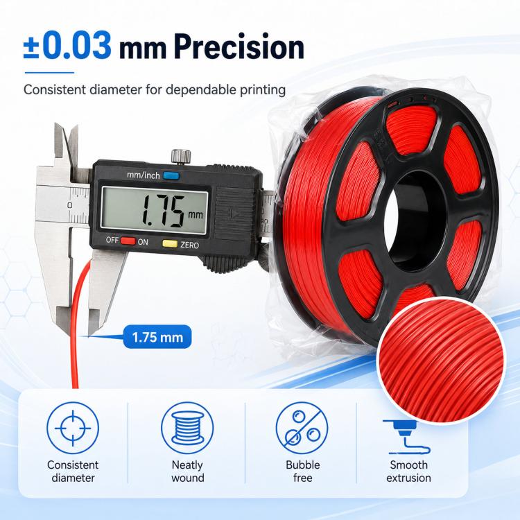 PLA 3D Printer Filament 1.75mm 1kg Spool Tangle-Free Eco-Friendly 3D Printing Material, Color: Skin Color - Image 5