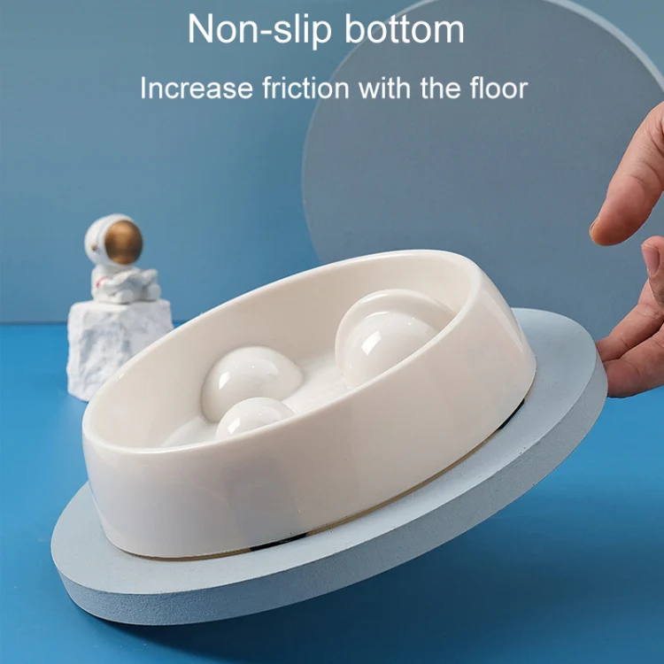 Planet Shape Pets Anti-Choking Slow Eating Bowl Cats And Dogs Spill Resistant Food Holder(White) - Image 7