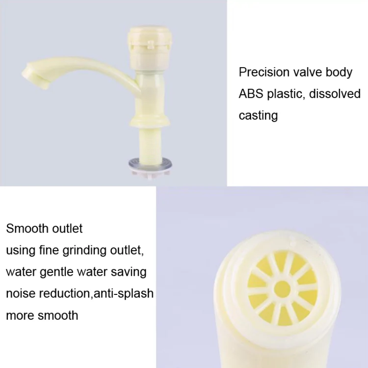 Plastic Kitchen Single Cold Sink Faucet Vertical Faucet, Specification: High Pole - Image 6