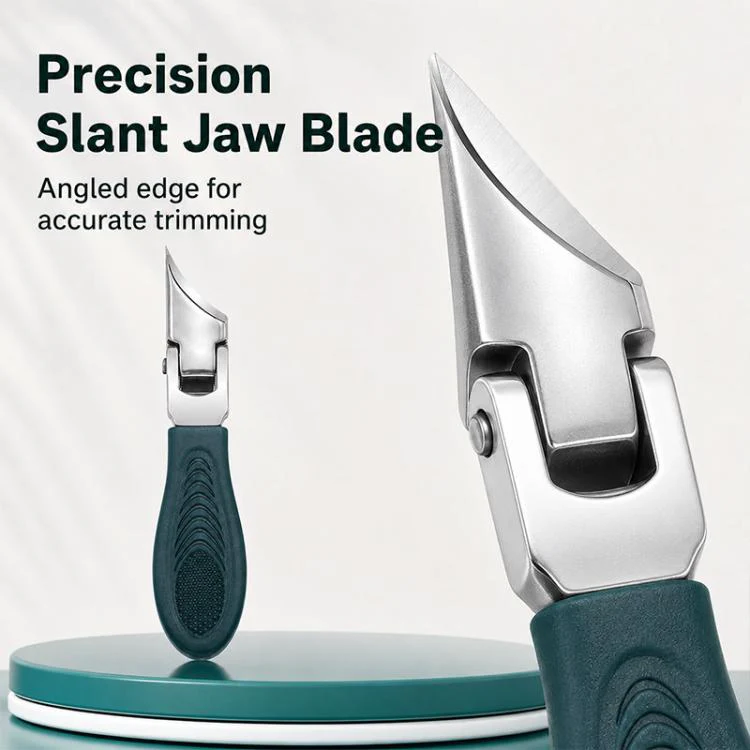 Pointed Slant Nail Clipper, Nano Nail File, Nail Cleaner Pick Combo Nail Care Tool Set(Green) - Image 5