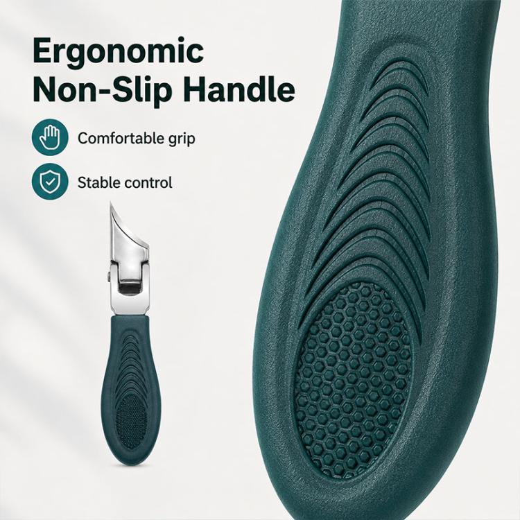 Pointed Slant Nail Clipper, Nano Nail File, Nail Cleaner Pick Combo Nail Care Tool Set(Green) - Image 6