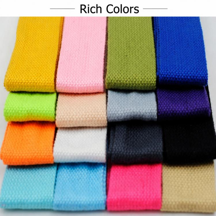 Polyester-Cotton Colorful Canvas Woven Band  50m, Width:3.8cm(Khaki) - Image 3