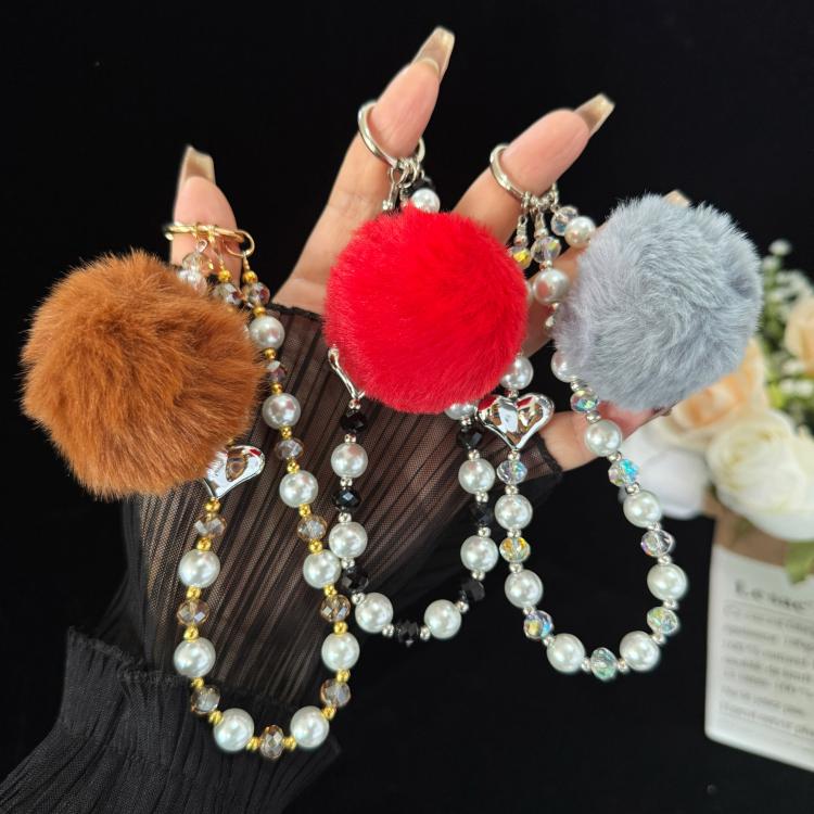 Pom-pom Pearl Heart Bracelet(Grey) - Image 4
