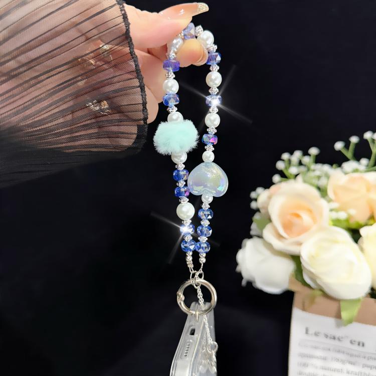 Pom-pom Sweetheart Iridescent Crystal Chain(Purple) - Image 5