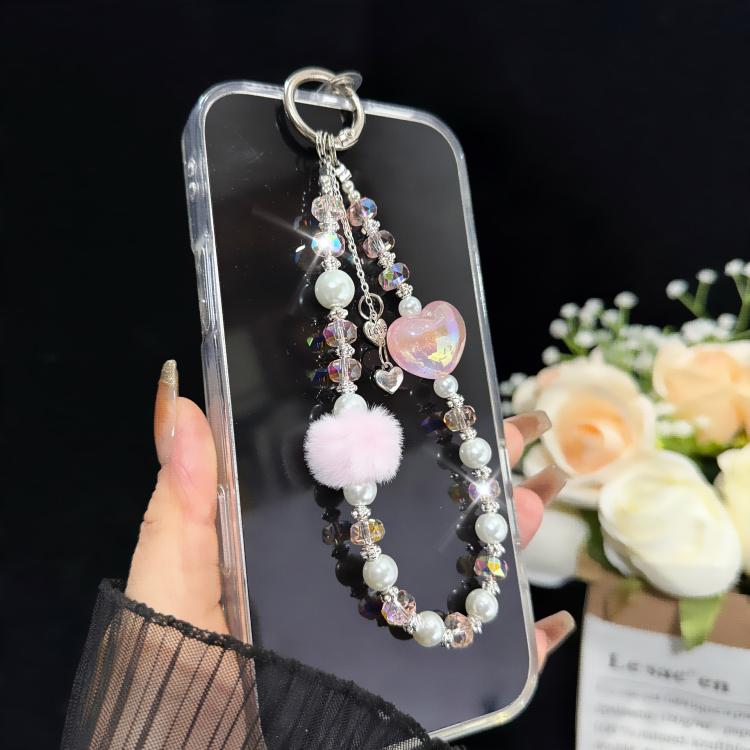 Pom-pom Sweetheart Iridescent Crystal Chain(Purple) - Image 8