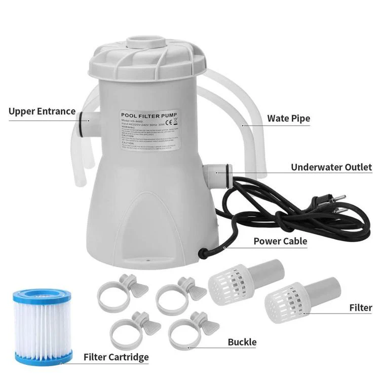 Pool Impurity Filter Pump Suitable For In-Ground Swimming Pools, Specification: 530gal EU Plug - Image 2