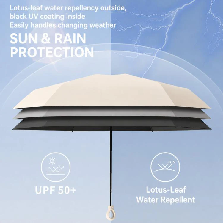 Portable 5-Fold Dual-Purpose Capsule Umbrella With Box Black Coating UV Protection Sun Umbrella(Pink) - Image 4