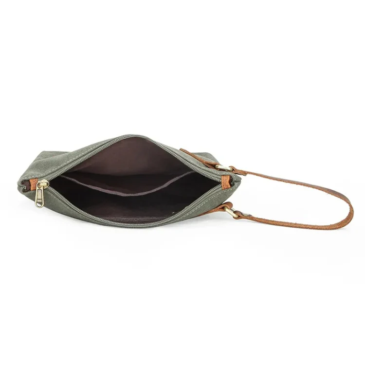 Portable Canvas Bag Large Capacity Washing Bag Cosmetics Storage Bag(Light Grey) - Image 4