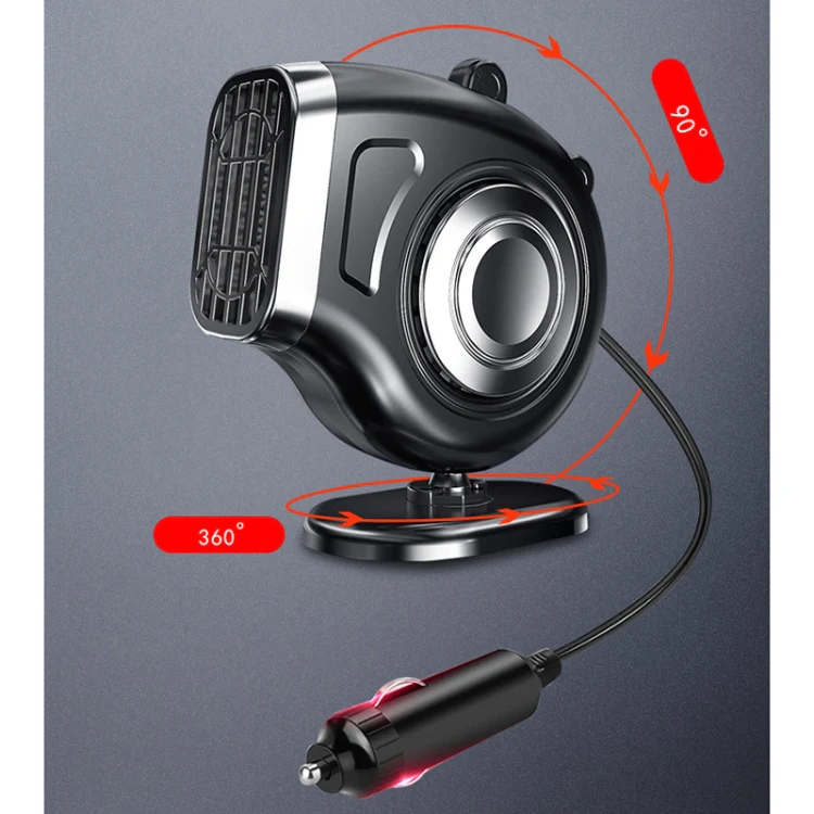 Portable Car Dashboard Electric Heater Winter Defroster, Voltage:24V(Black) - Image 3