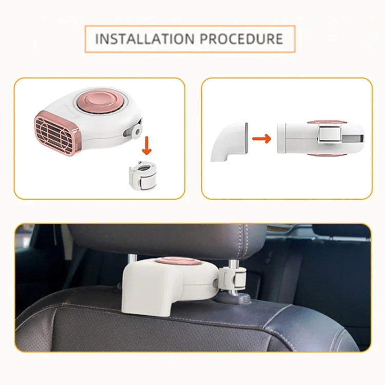 Portable Car Dashboard + Seat Hanging Electric Heater Winter Defroster, Voltage:12V(Black) - Image 3