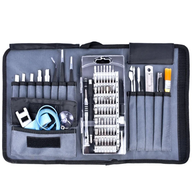 Portable Cloth Bag Mobile Phone Disassembly Maintenance Tool Multi-function Combination Tool Screwdriver Set(Black) - Image 2