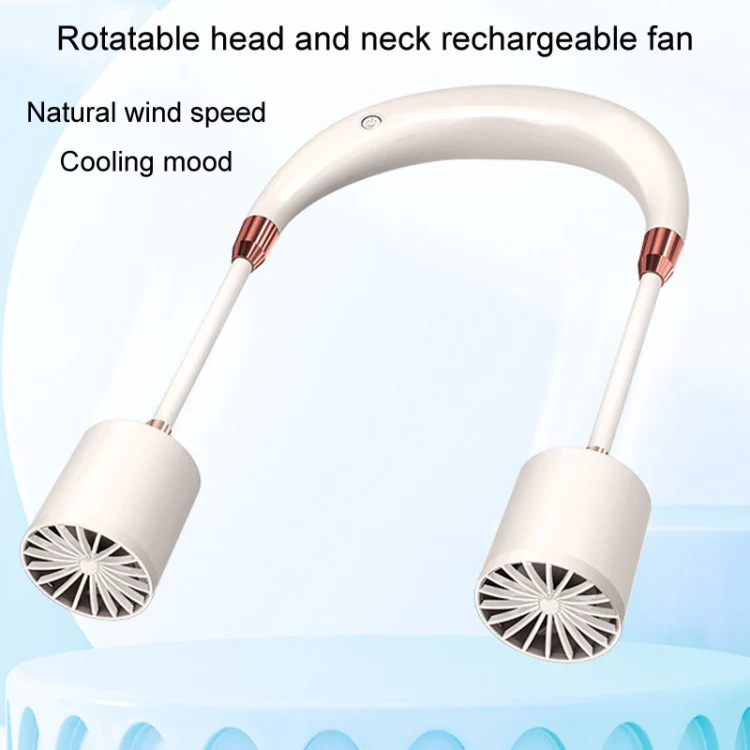 Portable Hanging Neck Fan USB Charging Long Life Outdoor Small Fan(Pink) - Image 5