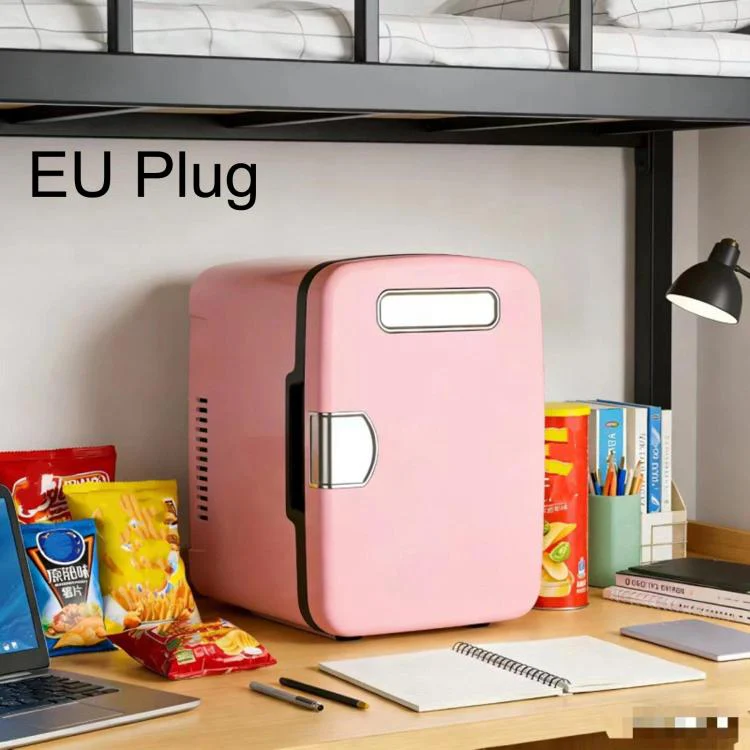 Portable Mini Car Fridge Cooling Box For Dorm Cosmetics & Beverages EU Plug