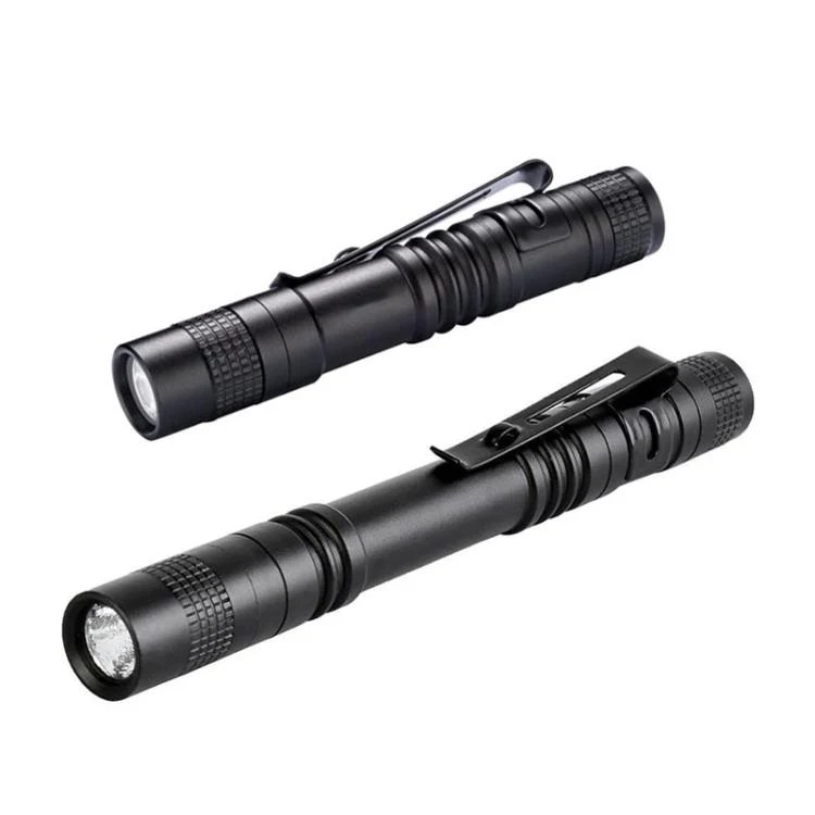 Portable Mini Flashlight Outdoor Waterproof Handheld LED Flashlight, Style: 2 Battery Purple Light - Image 2