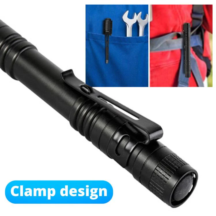 Portable Mini Flashlight Outdoor Waterproof Handheld LED Flashlight, Style: 2 Battery White Light - Image 6