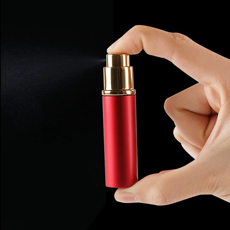Portable Mini Refillable Glass Perfume Fine Mist Atomizers with Metallic Exterior, 5ml (Purple) - Image 6