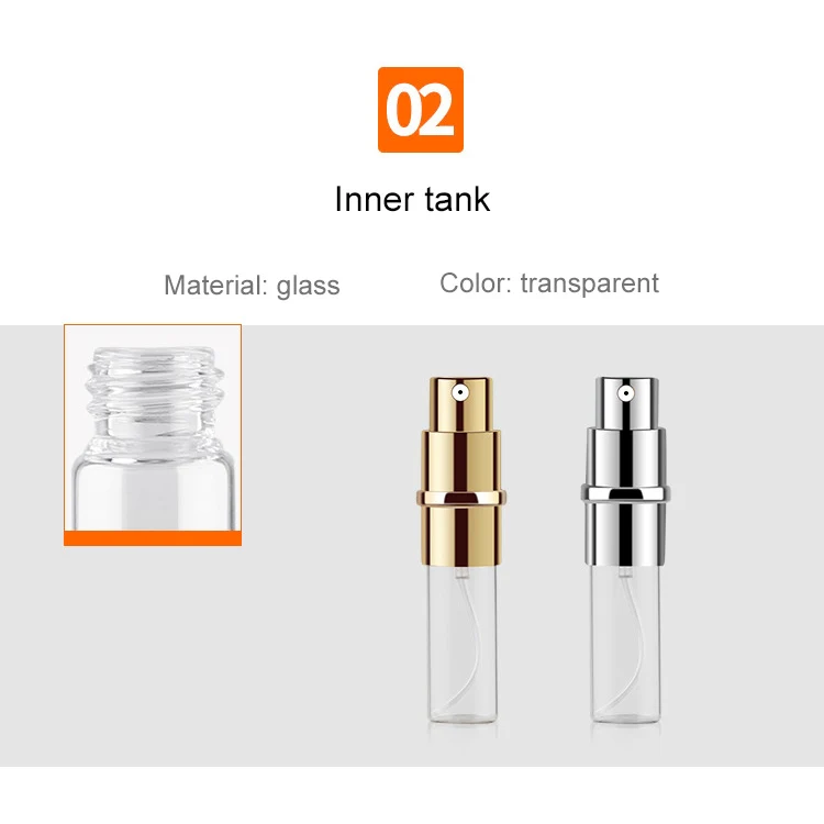Portable Mini Refillable Glass Perfume Fine Mist Atomizers with Metallic Exterior, 5ml (Red) - Image 4