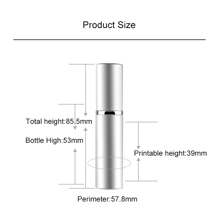 Portable Mini Refillable Glass Perfume Fine Mist Atomizers with Metallic Exterior, 5ml (Red) - Image 5