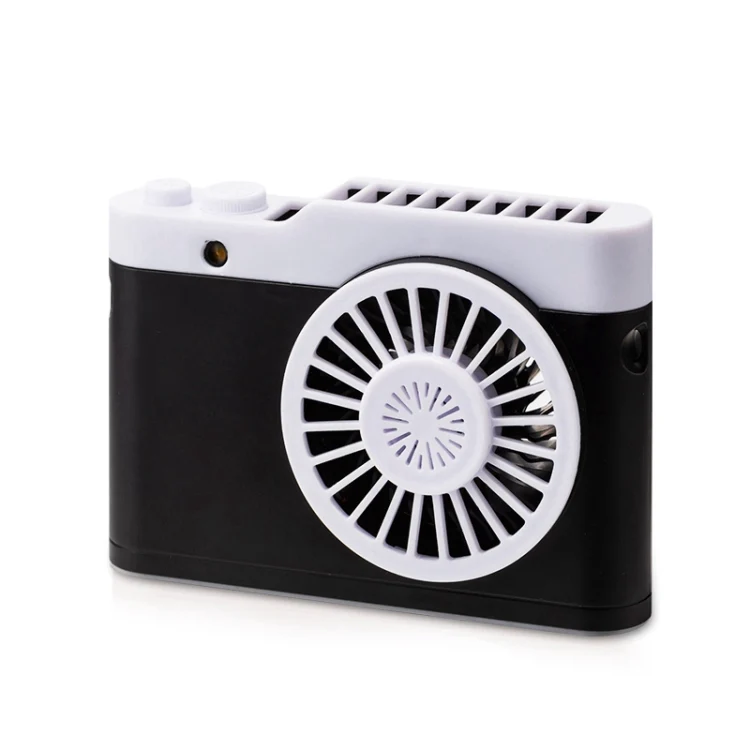 Portable Mini Usb Charging Camera Fan Hanging Neck Small Fan(Black) - Image 2