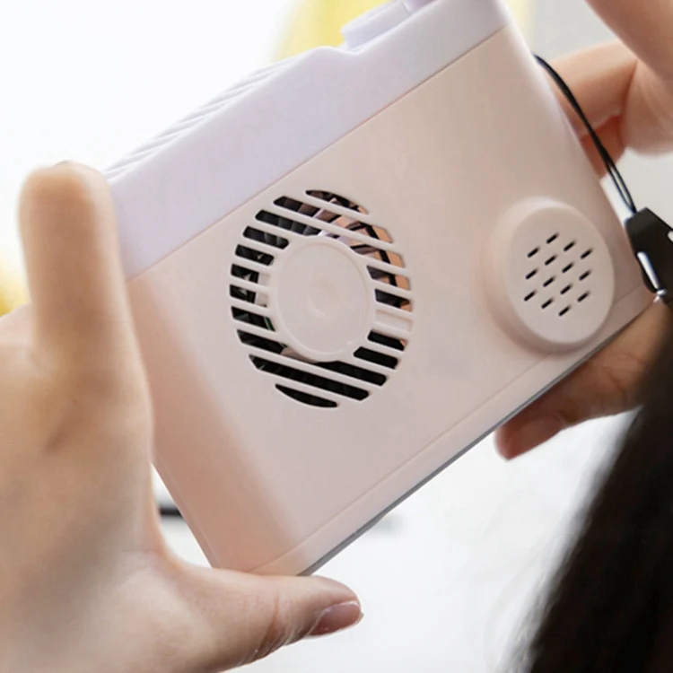Portable Mini Usb Charging Camera Fan Hanging Neck Small Fan(Black) - Image 7
