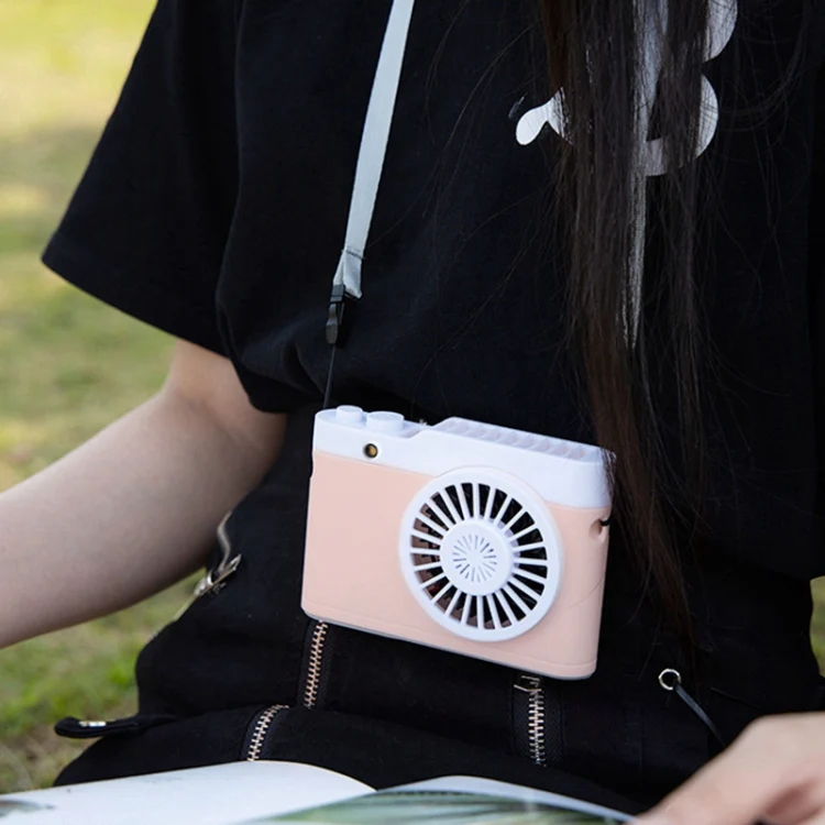 Portable Mini Usb Charging Camera Fan Hanging Neck Small Fan(Blue) - Image 3