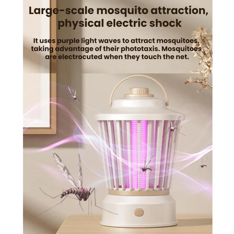 Portable Mosquito-Killing Night Light For Home And Outdoor Use, Color: Beige Charger/Plug-in - Image 5