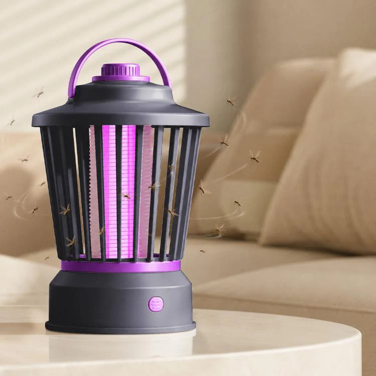 Portable Mosquito-Killing Night Light For Home And Outdoor Use, Color: Gray Purple Charger/Plug-in