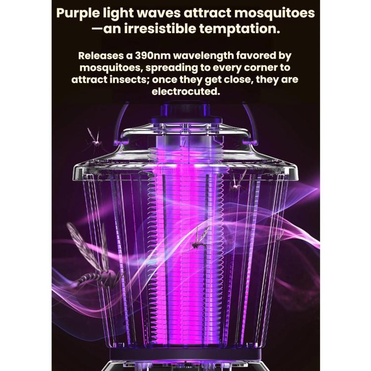 Portable Mosquito-Killing Night Light For Home And Outdoor Use, Color: Gray Purple Charger/Plug-in - Image 7