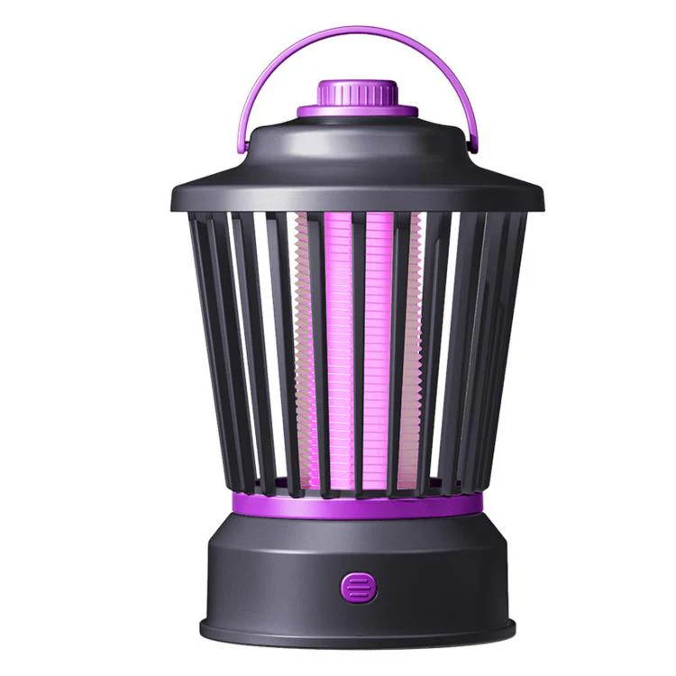 Portable Mosquito-Killing Night Light For Home And Outdoor Use, Color: Gray-purple Straight Plug - Image 2