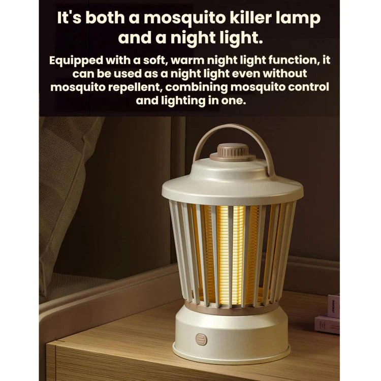 Portable Mosquito-Killing Night Light For Home And Outdoor Use, Color: Gray-purple Straight Plug - Image 7