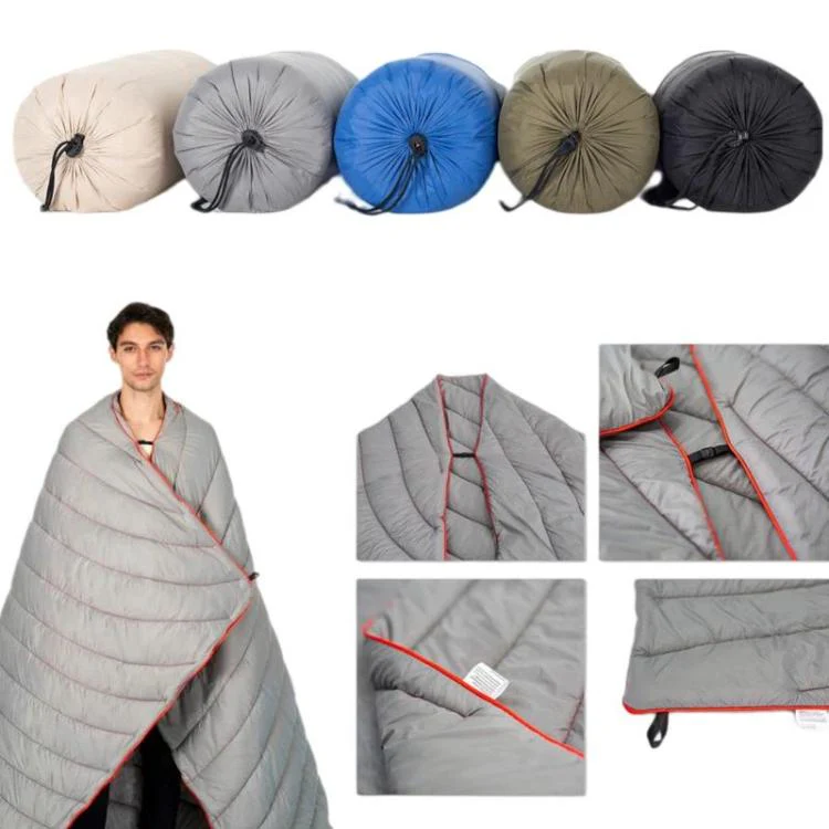 Portable Outdoor Camping Thermal Blanket Waterproof Camping Mat, Style: Black 4-1 - Image 4
