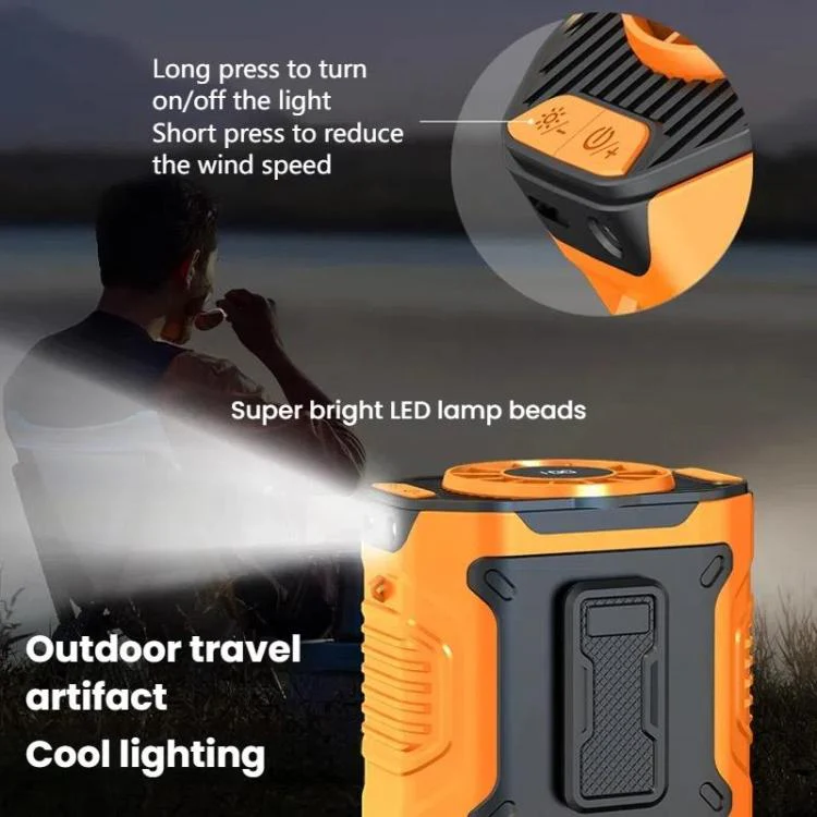 Portable Outdoor Hanging Waist Fan 100 Speeds Cooling Camping Neck Fan Long Life Charging Cooler(Green) - Image 9
