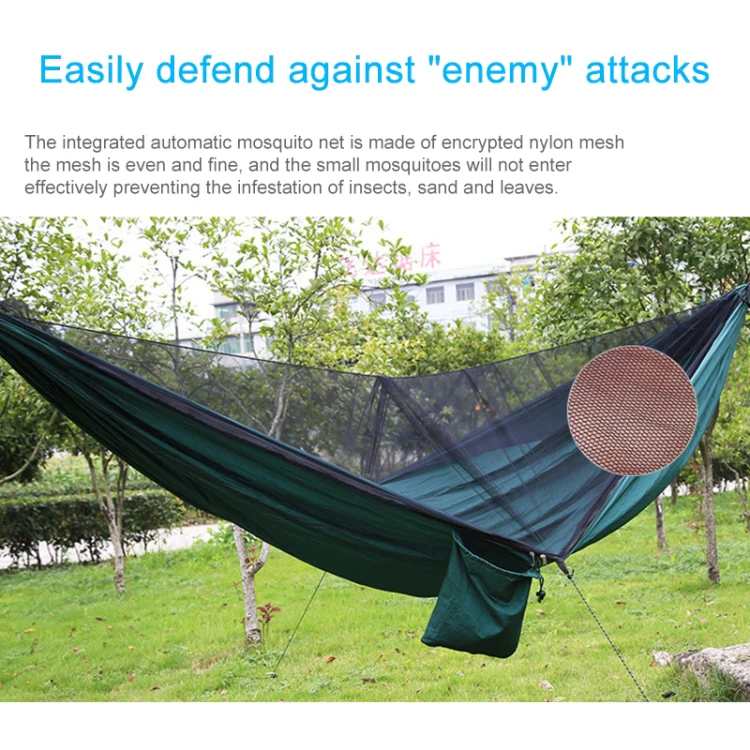 Portable Outdoor Parachute Hammock with Mosquito Nets (Army Green) - Image 10