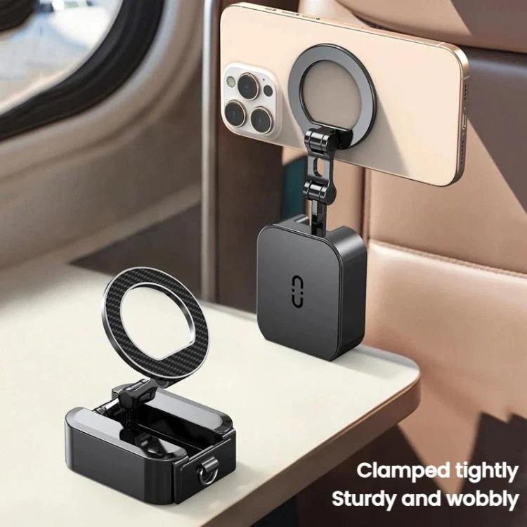 Portable Rotatable Foldable Desktop Magnetic Phone Holder(Black) - Image 2