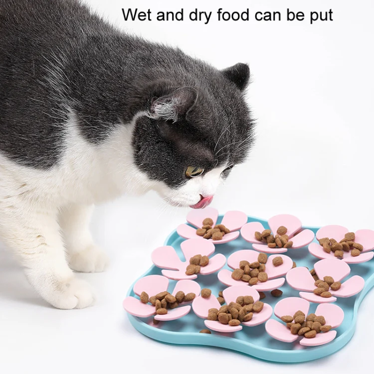 Portable Silicone Cats And Dogs Licking Bowl Multifunctional Anti-Choking Food Mat(Light Blue+Gray) - Image 6