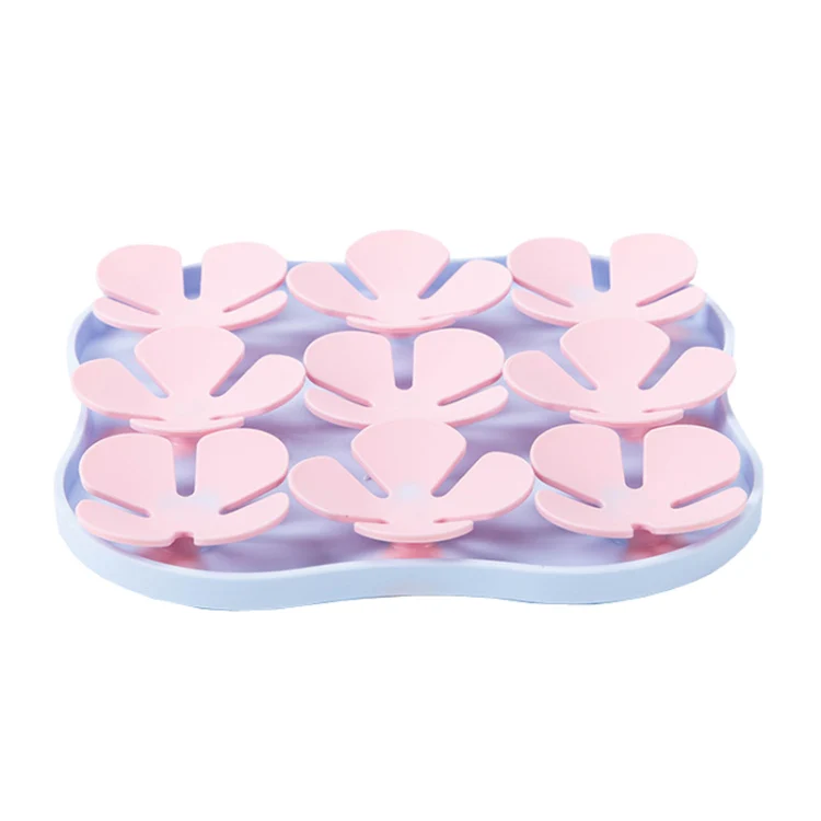 Portable Silicone Cats And Dogs Licking Bowl Multifunctional Anti-Choking Food Mat(Sky Blue+Pink)