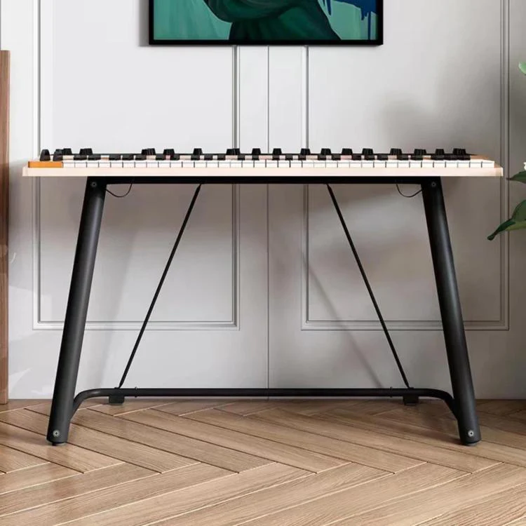 Portable Widened Thickened Electronic Piano Metal U-shaped Frame(Black)